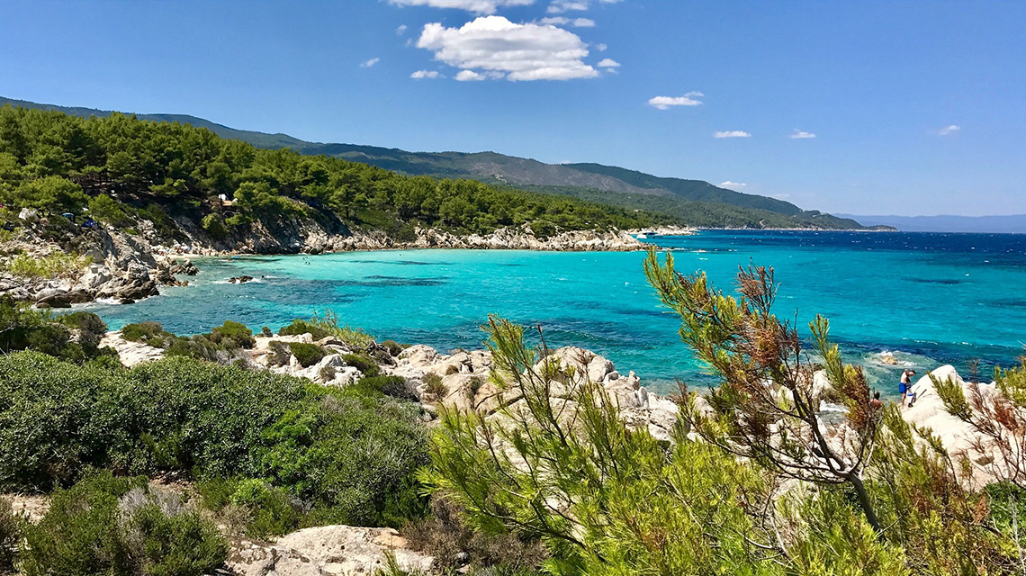Kavourotrypes beach impresses by its beauty and colors of the water and is considered among the best beaches of Greece.